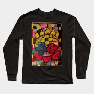 Three Jewel Lotus Mandala Long Sleeve T-Shirt